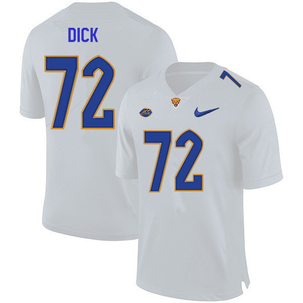 2019 Men #62 Liam Dick Pitt Panthers College Football Jerseys Sale-White